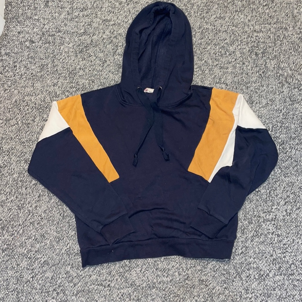 Women’s size small navy, gold and cream hoodie